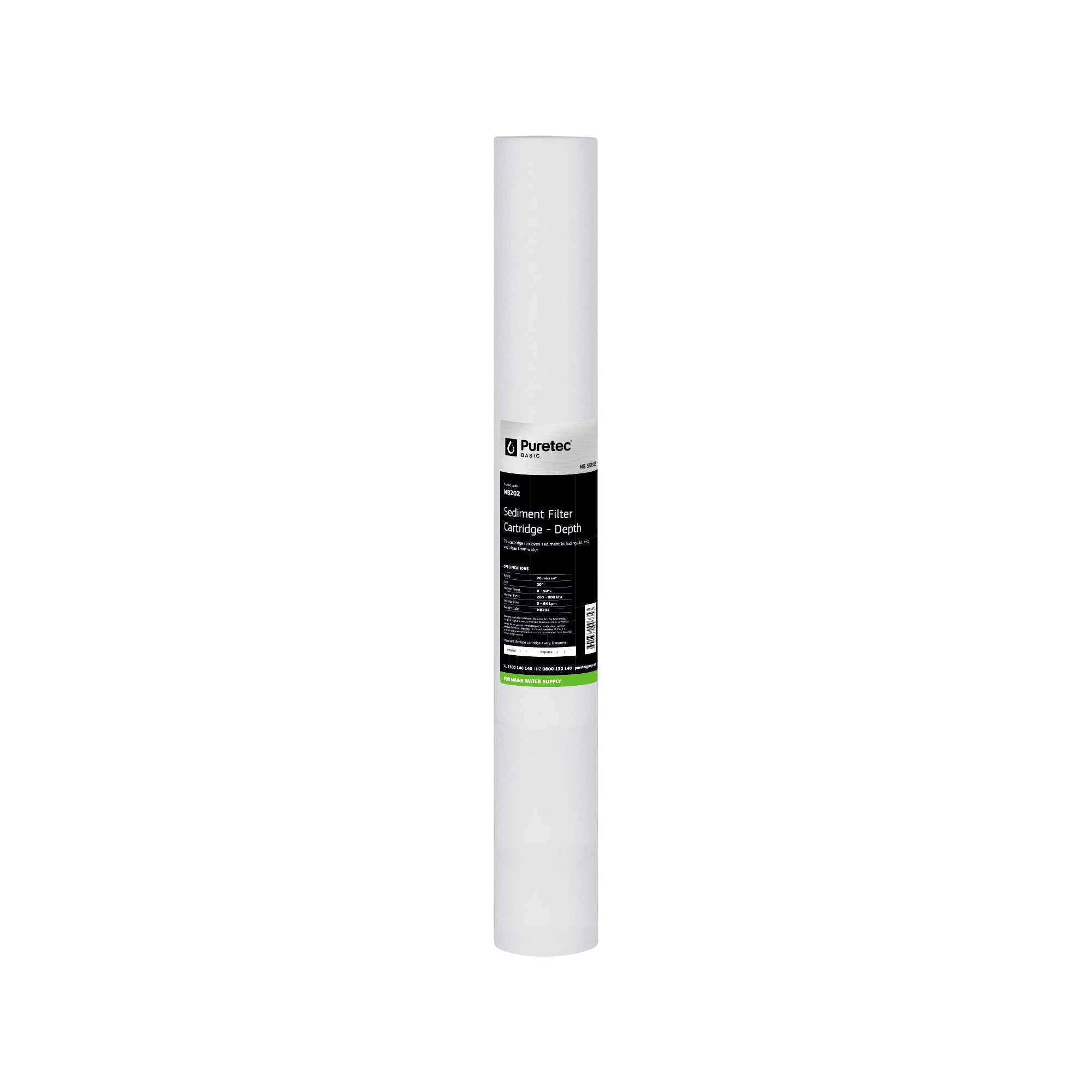 Mb202 MB202 Melt Blown Sediment Cartridge, 20 inch, 20um – Plumbing & Heating ...